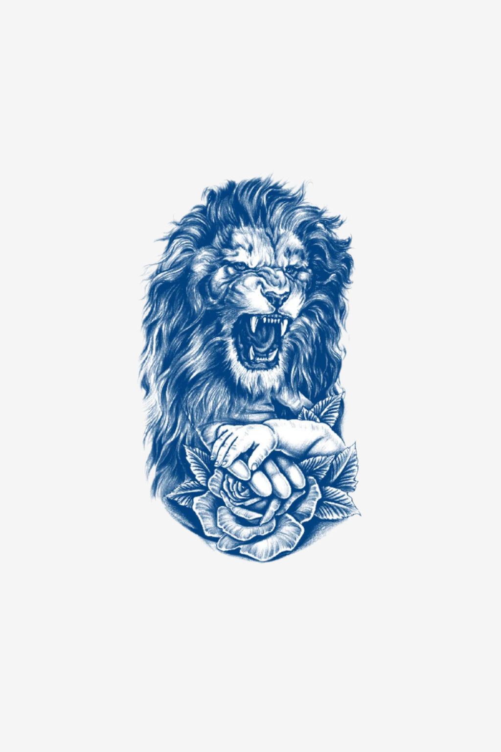Temporary tattoos for men - lion, symbol of strength, semi-permanent design